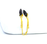 18K Petal Fringe Diamond Earrings - Eraya Diamonds