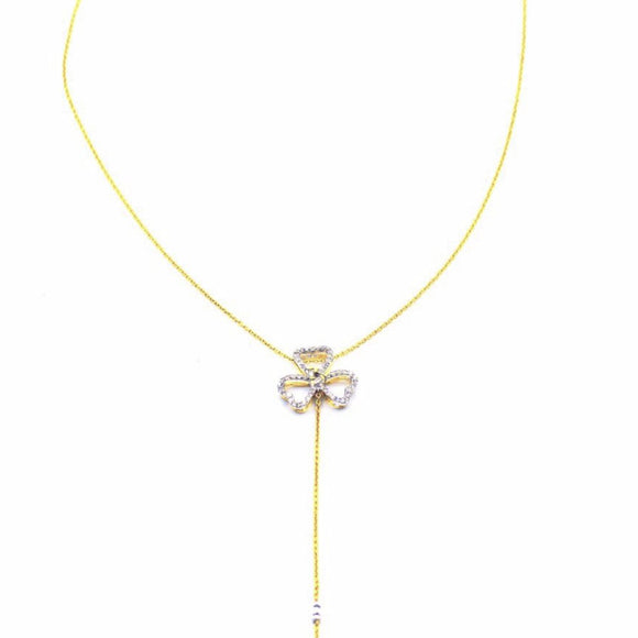 18k Diamond Fiore Lariat Choker Necklace - Eraya Diamonds