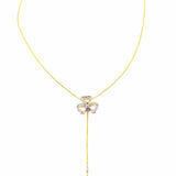 18k Diamond Fiore Lariat Choker Necklace - Eraya Diamonds