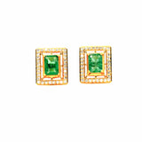 18k Diamond & Emerald Pendant set